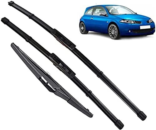 Para Renault para Megane 2 Hatchback 2006 2007 2008, limpiaparabrisas trasero delantero, juego de escobillas, parabrisas, ventana, limpiaparabrisas de 24 + 18 + 9