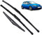 Para Renault para Megane 2 Hatchback 2006 2007 2008, limpiaparabrisas trasero delantero, juego de escobillas, parabrisas, ventana, limpiaparabrisas de 24 + 18 + 9 