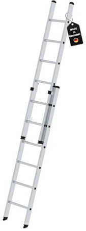 PROREGAL Sprossen-Schiebeleiter 2-teilig ohne Traverse 2x6 Sprossen | Leiter, Teleskopleiter, Trittleiter, Bockleiter, Sprossen-Doppelleiter