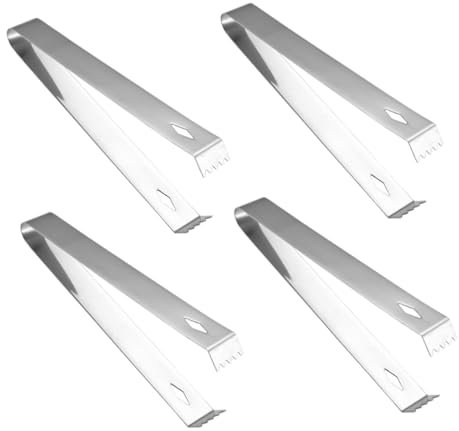 BESTonZON Eiszange Aus Edelstahl Servierzangen Zuckerwürfel Und Eiswürfel Langlebig Und Rostbeständig Für Tee Kaffee Und Partys