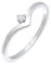 Elli Ring Damen Stapel V-Form mit Diamant (0.035 ct.) in 925 Sterling Silber