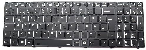 RTDPART Laptop Tastatur Für Bluechip Travelline B15W51 B15W52 B15W53 Deutsch GR Schwarz Mit Hintergrundbeleuchtung Neu