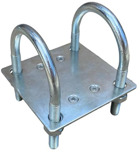 Antenna Mast Clamp Bracket with U-Bolts Anti-Rust Clamp Panel Pipe Mounting Hardware for Antenna with an Outside Diameter of 18~24mm LoRa Antenna Helium Miner WiFi 4G LTE Ham Radio TV Antenna