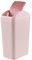 Easymanie 14 Litre Slim Waste Bin with Swing Lid, Plastic Pink Trash Bin
