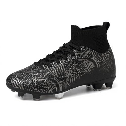 Fussballschuhe Kinder Fußballschuhe für Jungen Mädchen High Top Football Shoes Stollenschuhe Fußball Kunstrasen Football Boots Kinder Trainingsschuhe Outdoor Sportschuhe Jugendliche Soccer Shoes