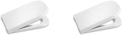 Roca A80173200B Asiento y Tapa Supralit®, Caída Amortiguada, The Gap Square Compacto, Blanco & A80147200B Asiento y Tapa Supralit, Caída Amortiguada, Coleccion The Gap Square, Blanco, 45L x 34.5W