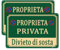 2pz Cartelli di proprietà privata sicurezza segni proprietà privata ha segni di sorveglianza in alluminio(Verde - Proprietà privata, 30 * 20cm)