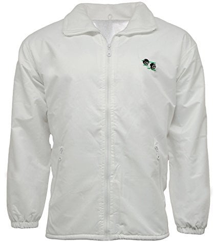 WearAll Bowls Lawn Bowling Mesh Lined Waterproof Hood Jacket with Logo Full Zip Hooded Coat Light Weight Outdoor Top M