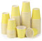 ENCHOL 100 Pack 3 oz Paper Cups, Disposable Bathroom Cups, Mouthwash Cups, Mini Espresso Cups, 3 oz Disposable Paper Cup for Party, Picnic, Office, and Travel (Yellow)