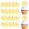 URROMA 20 PCS Acrylic Cupcake Toppers, Round Thank You Cake Discs Mirror Picks Engraved Personalized Cake Charm (style9, 20pcs)
