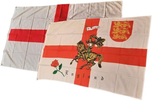 England & Rose Lion Flag 5ft x 3ft 75d Premium Polyester Suitable For Flagpoles