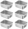 6-Piece Food Storage Box, Stainless Steel Food Containers with Lids, Fresh Food Containers, Deli Food Containers, Snack Containers, Machine Washable Food Containers Set