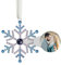 Personalisierte Schneeflocke Foto Projektion Ornament für Weihnachtsbaum Verzierung mit Bild Hängende Schneeflocke Projektion Anhänger 2024 Neu Home Decor für Familie Xmas Weihnachten (5-blau)