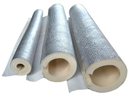 Manchon D'isolation Blanc Isolation de Tuyau ID 27/34/43/65/76/89 mm Tuyau Isolation Tuyaux de Mousse Antigel Tube Chauffage Tuyau Manchon Flexible(89mmx20mm)