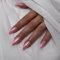24pcs Medium Length False Nails Almond Press on Nails Pink Ombre Fake Nails Glossy Stick on Nails Removable Glue-on Acrylic Full Cover Nails Women Girls Gifts Nail Art Accessories