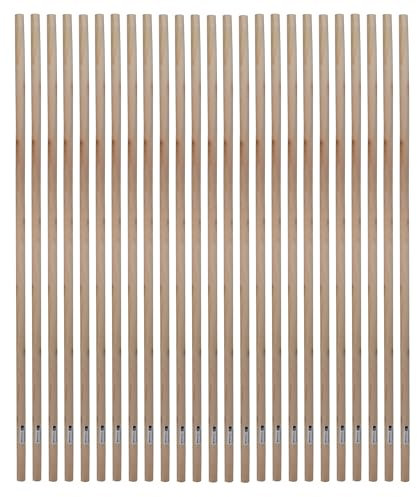 KMJ® Wooden Broom Handle (25 - Count) – Sturdy Wood Pole for Brooms, Mops & Brushes – Durable Wooden Handles for Tools and Cleaning Equipment - (Size 120 X 2.3 Cm)