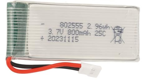 Alomejor 800mAh 25C Rate 3.7V RC LiPo Battery with XH2.54 Plug for F181 F163 H12C Quadcopter