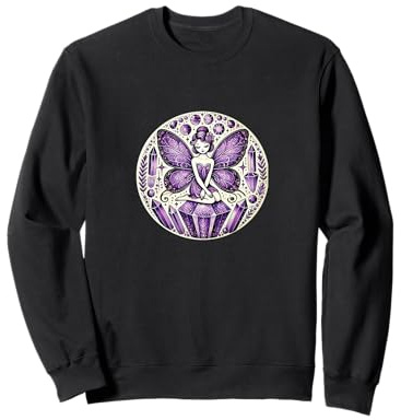 Purple Fairy Illustration Violet Amethyst Sweatshirt