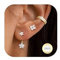 Dochais 3 Paar Ohrringe Silber 925 Set für Damen 14K Vergoldete Ohrring Ear Cuff Ohrringe Gold Hypoallergene Ohrring Ohrstecker Zirkonia Klein Cartilage Knorpel Helix Conch Tragus Piercing Stil C
