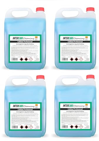 Pack de 4 Detergentes Liquidos Lavadora Universal Calidad Profesional - 90 Lavados - Garrafas Detergente Liquido 5L - Detergente para lavarropa - Detergente Profesional - 5L Jabon para ropa