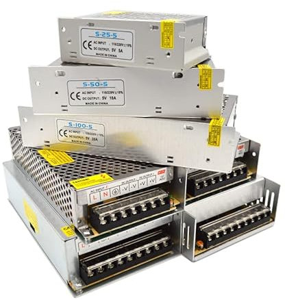 XIAOCLI Fuente de alimentación conmutada 5V 5A 10A 15A 20A 30A 40A 60A 220V a 5V 25W 50W 75W 100W 150W 200W 300W Adaptador de Corriente de 5 voltios(10A)