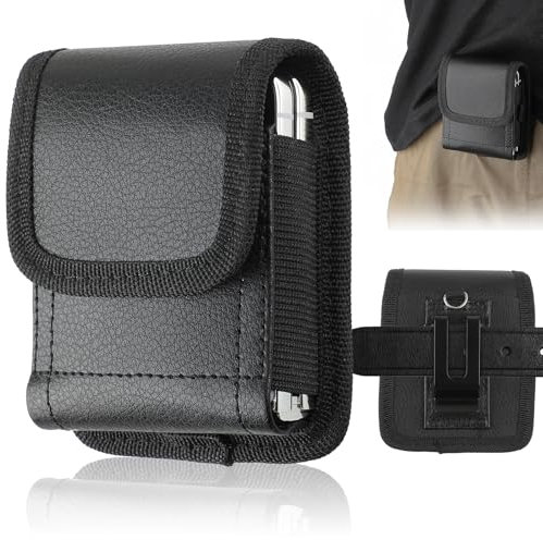 Étui de téléphone pour Samsung Galaxy Z Flip7/6/5/4/3, étui à rabat spécifique en tissu Oxford pour Motorola RAZR+ 2024 2023, clip de ceinture de téléphone portable, pochette de transport pour cartes