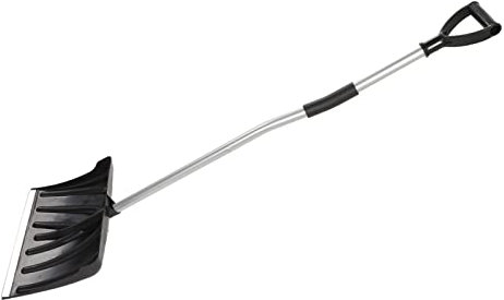 Fafeicy Schneeschaufel, Tragbare Breite Schneeschaufel, Notfallschaufel für die Auffahrt Abnehmbarer 17, 7 Zoll Aluminiumlegierbreite Große Kapazität Schneemobilschaufel