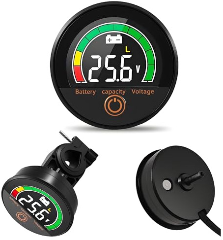 Begonia IP67 Wasserdicht Batteriewächter, Batterie Messgerät für 12V-84V Lithium, Lithium Eisen, Blei Säure Batterien, Batterieanzeige Spannungs Monitor Batteriekapazität für Autos,Golfwagen,Motorrad