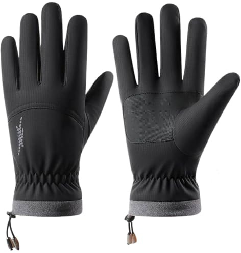 Lyivisk Guanti Invernali Termici Uomini e Donne, Impermeabili per Sci e Ciclismo, Touchscreen con Paraurti Antiperso (L)