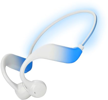 Bone Conduction Kopfhörer Bluetooth 5.4 mit 32-GB-MP3-Speicher, Open-Ear Knochenschall Sport Kopfhörer IPX5 Wasserdicht, 10h Akku, Joggen Radfahren Fitness, Musik- und Gaming-Modus mit LED-Warnlicht