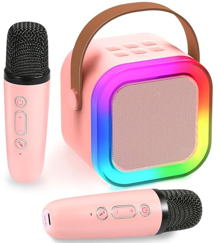 Chennyfun Macchina Karaoke con 2 Microfono, Karaoke Portatile Bambini