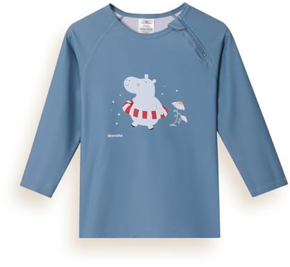 Monnëka T-Shirt de Bain Manches Longues UV50+ Bébés et Enfants | Hippos 2 à 3 Ans