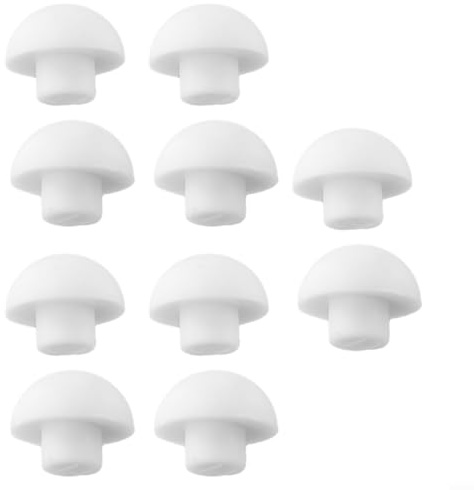 Shophubio White Toilet Seat Bumpers –Soft-Close Toilet Lid Cushions, Noise Reducer Stop Pads in ABS/TPE for Universal-Fit on Standard Toilets(10 x top cover cushion)