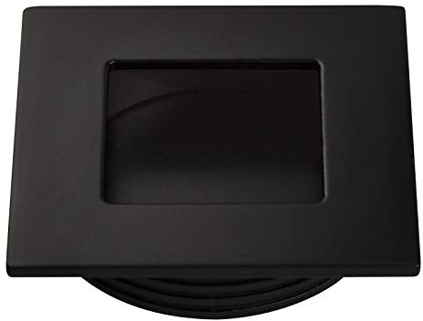 SOTECH Möbelgriff Einlassgriff Muschelgriff EL-05 Schwarz 40 x 40 mm | Design trifft auf Funktion