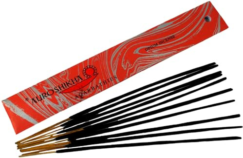 Auroshikha Räucherstäbchen - Indische Aromadüfte, Opium Incense | Handgefertigte Räucherstäbchen, 10 g Packung, traditionelle Herstellung, sozial verantwortlich, aus dem Sri Aurobindo Ashram.