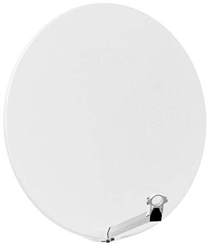 Parabole Satellite Fibre Composite Blanche 85cm + Brides INOX Anti Corrosion