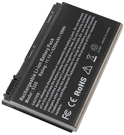 ARyee 5200mAh 11.1V 5320 Batteria per portatile Batteria per Acer TravelMate 5220 5220G 5230 5310 5320 5330 5420 5520 5520G 553 5530 5530G 5710 5710G 5720 5720G 5730 5730G 6410 6413 6414 6460 6552