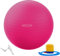 Fitvids Gymnastikball, Yoga-Ball, Fitnessball, Geburtsball mit Schnellpumpe, 0,9 kg Kapazität, Rosa, 86,4 cm, XLL