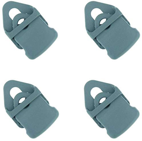 SPFIX BO-Camp Set 4 Clips MINI Grau für Fußmatten Vorzeltteppiche Campingteppich Zeltboden Zeltplane Spanner (4X Mini Grau)