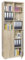 Aktenschrank abschließbar Ordnerschrank B 80,2 cm x H 214,7 cm x T 35 cm Mehrzweckschrank 2 TRG. Sonoma Eiche Büromöbel Hochschrank - Aktenregal