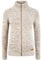 OXMO OXPhenix Damen Strickjacke Grobstrick Cardigan Strickcardigan mit Stehkragen Reißverschluss 100% Baumwolle Regular fit, Größe:L, Farbe:Dune (795409)