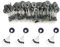 Milepetus 300/600 Stück Gummi Angeln Bobber Stopper,6 in 1 Float Sinker Stopps,3 Größen Schwarz Rot Orange Oval Zylinder Float Stop Verfügba (Black-Oval, S-300Pcs)