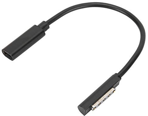 Queen.Y Conector superficial a cable de carga USB-C, compatible con Microsoft Surface Pro 1/2/Surface RT Tablet, funciona con adaptador de alimentación PD de 12 V (solo cable)
