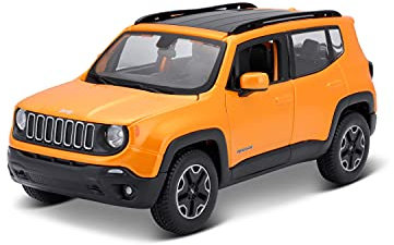 Maisto Jeep Renegade: Modellauto im Maßstab 1:24, Türen und Motorhaube beweglich, 20 cm, orange (531282OR)