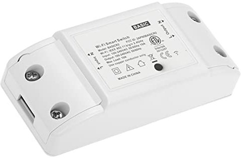 Splenssy Interruttore WiFi di base 10A/2200W Funziona con Alexa per Google Home Interruttore remoto wireless per Android/iOS Controllo APP per elettrodomestici Modulo di automazione domestica