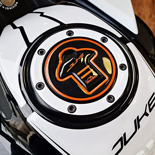 Resin Bike Aufkleber für Motorrad Kompatibel mit KTM Duke 390 200 2021 2022. Tankdeckelschutz vor Stößen und Kratzern. 3D-Harzklebstoff - Stickers - Made in Italy