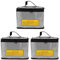 Lipo Akku Tasche, 3PCS Lipo Batterie Tasche Lipo Akku Schutz Tasche Feuerfest Explosionsfest Lipo Safe Bag Zum Laden Und Aufbewahren, Grosse Kapazität Lipo Batterie-Safe Tasche 215x145x165 mm