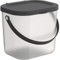 Rotho Albula Aufbewahrungsbox mit Deckel 6L Aufbewahrungsbox mit Griff Recycling-Kunststoff BPA-frei (transparent/anthrazit)