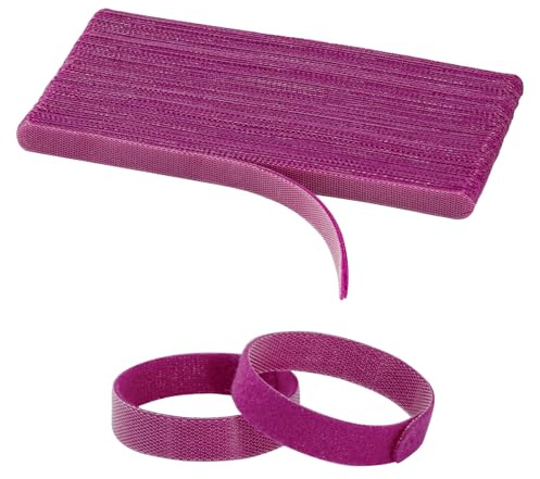 YOVXLO 50PCS 6 Inch Reusable Cable Ties Wire Ties Cord Organizer Cable Organizer Adjustable Management，Microfiber Cloth Used for Computer Link Cable Cord Management USB Cable Ties (purple)