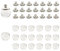 Boutigem 20pcs 14mm Round Blown Glass Beads Hollow Wish Beads for DIY Pendant Stud Earring Jewelry Making Decor Craft,20pcs Caps Bails